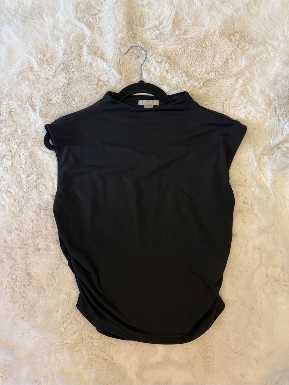 H&M Black Sleeveless Mock-Neck Tank